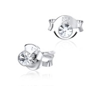 Roundy Stone Silver Stud Earring ST-1103 (2.5mm)